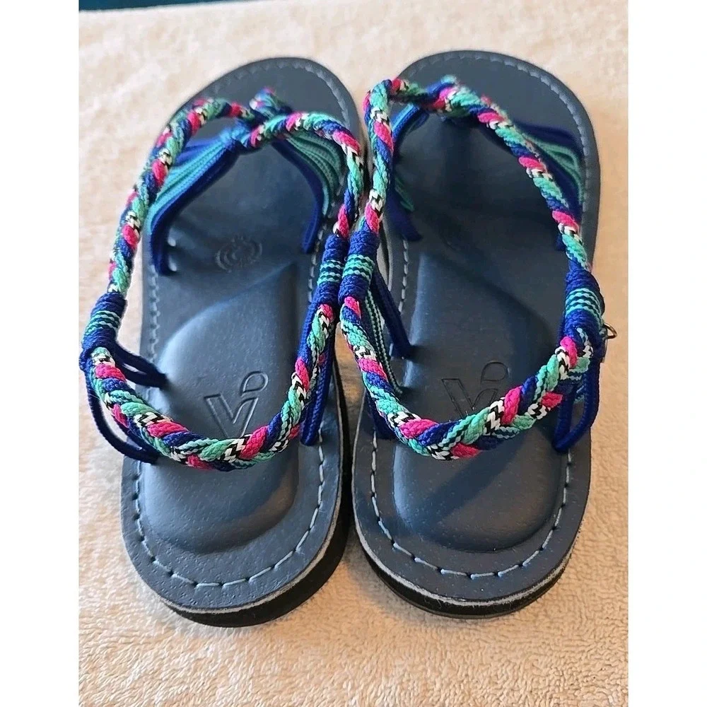 Vines Islandwear Strappy Sandals Multi Colored Women's Size 9
